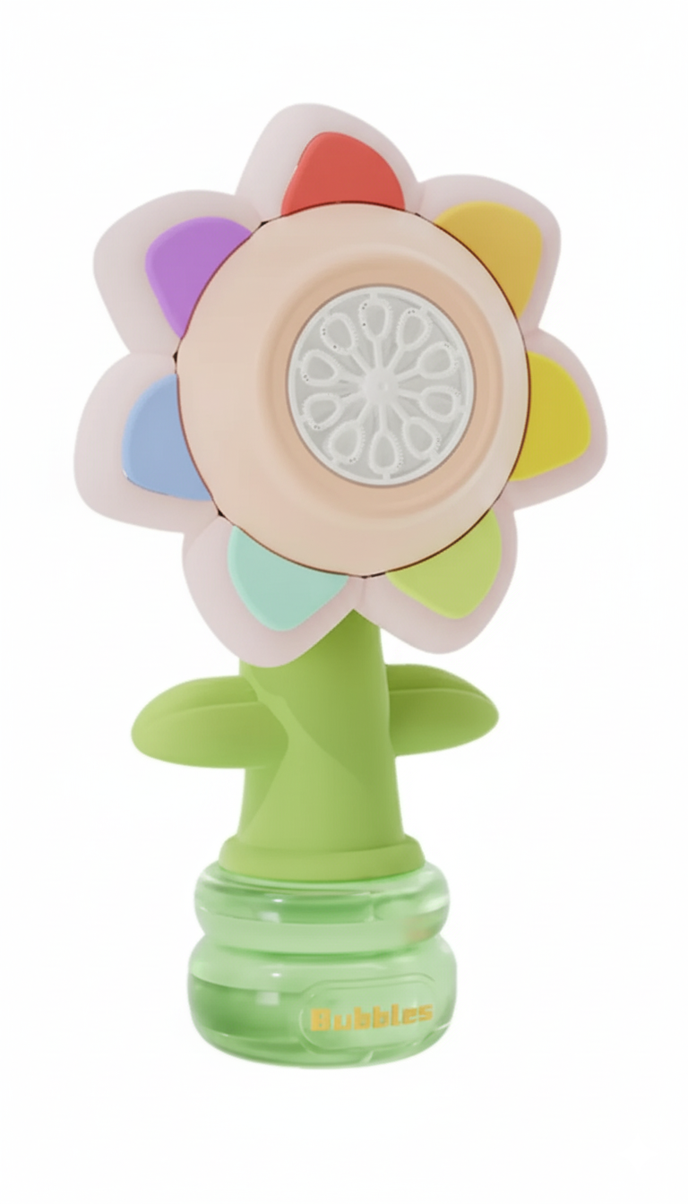 🌻 GIRASOL BURBUJERO CON LUZ, SONIDO Y MOVIMIENTO 🌈✨