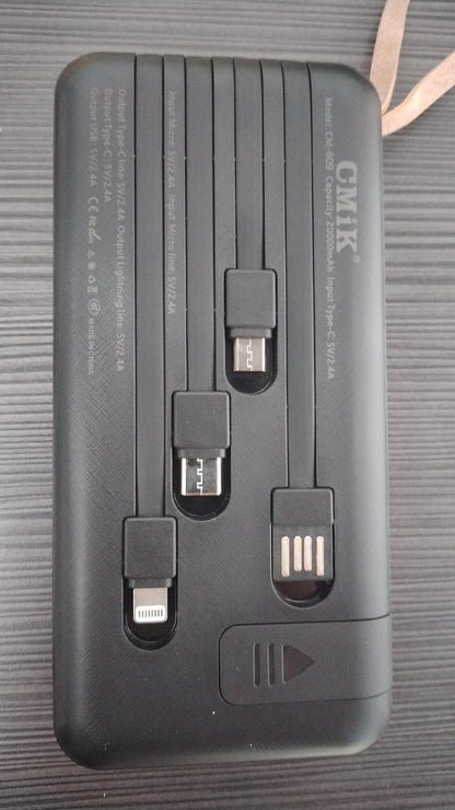 📌POWER BANK SOLAR 20.000 mAh CON LINTERNA LED INTEGRADA