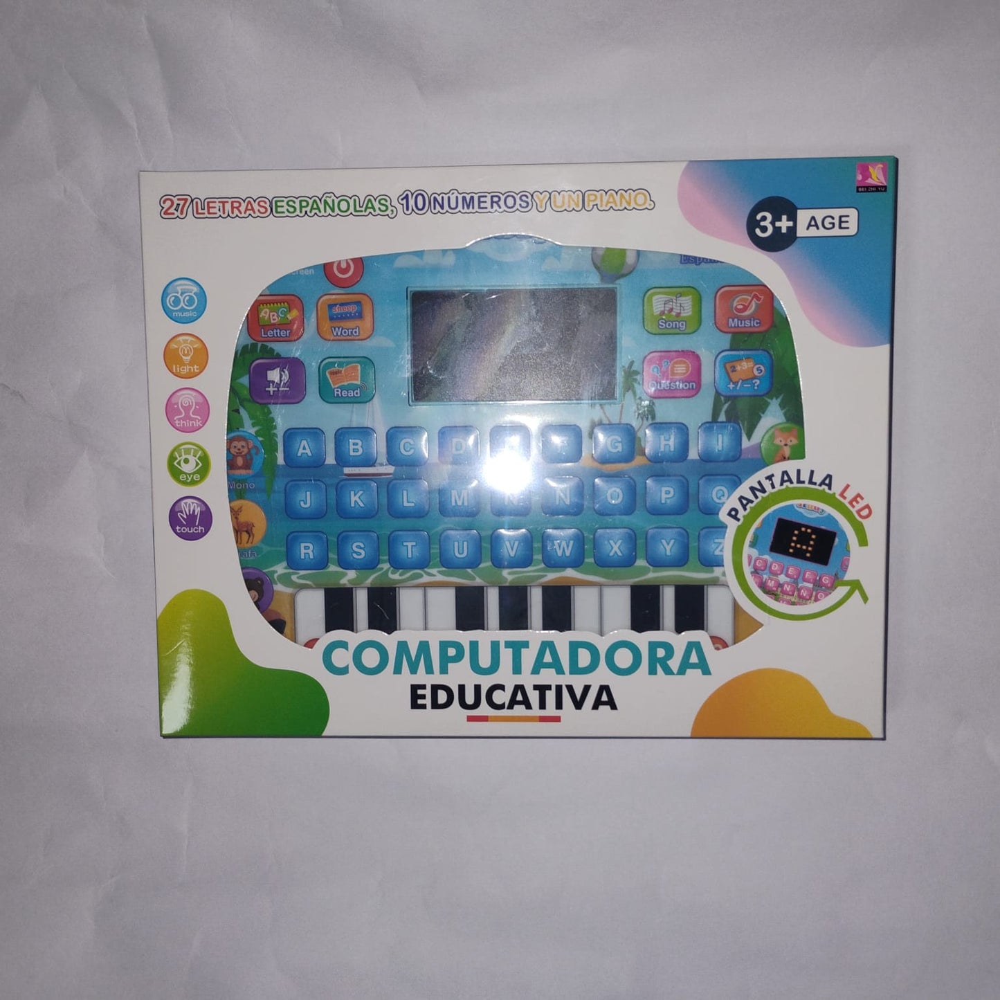 Tablet Educativa Infantil con Sonido, Música, Letras, Números y Animales – Pantalla LED – 8 Modos de Aprendizaje