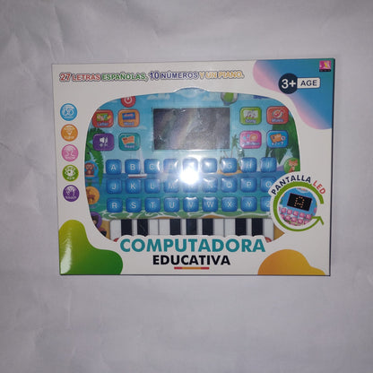 Tablet Educativa Infantil con Sonido, Música, Letras, Números y Animales – Pantalla LED – 8 Modos de Aprendizaje