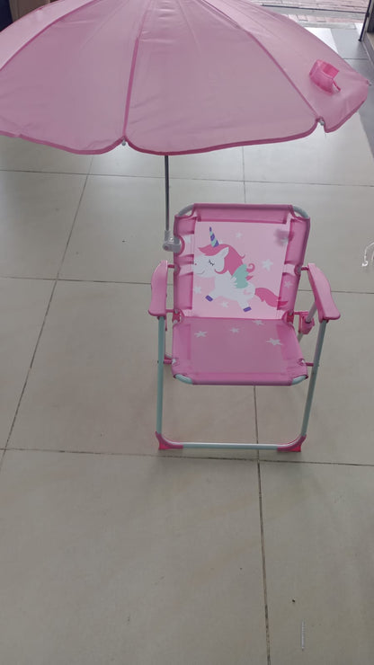 🪑🌞 SILLA PLAYERA PLEGABLE INFANTIL CON SOMBRILLA AJUSTABLE