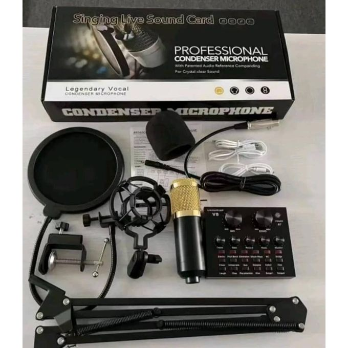 🎤⭐ KIT MICRÓFONO CONDENSADOR BM800 + TARJETA DE SONIDO V8 🔊 ¡Solo $139.000! 🚚 ENVÍO GRATIS - 📦 PAGO CONTRAENTREGA