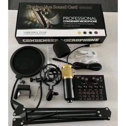 🎤⭐ KIT MICRÓFONO CONDENSADOR BM800 + TARJETA DE SONIDO V8 🔊 ¡Solo $139.000! 🚚 ENVÍO GRATIS - 📦 PAGO CONTRAENTREGA