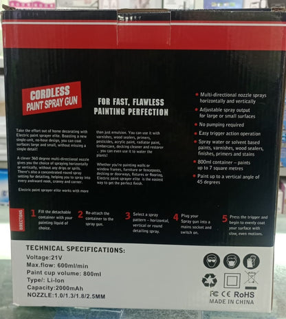 Pistola Inalámbrica Recargable + 2 Baterías - ¡Envío GRATIS! 🎨 IZ-CSG-21V $169.000