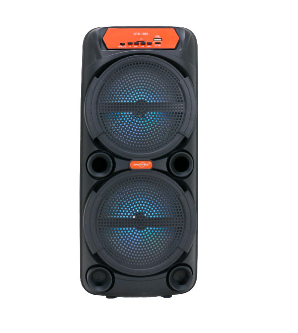 🔊 CABINA PARLANTE GTS-1880 🔥 DOBLE BOCINA DE 6.5” + MICRÓFONO INALÁMBRICO 🎤