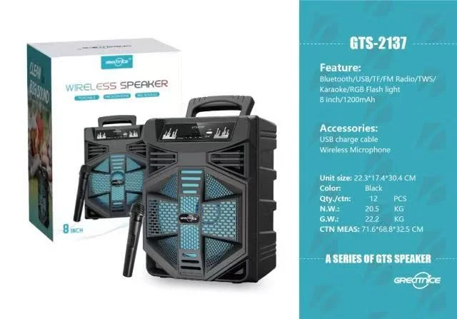 🎉 Parlante Cabina 8” + Micrófono Inalámbrico – ¡Potencia Total! 🎤🔊