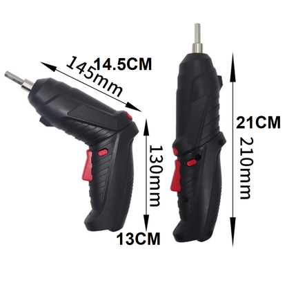 🛠️ DESTORNILLADOR RECARGABLE CON ACCESORIOS Y ESTUCHE 🔧