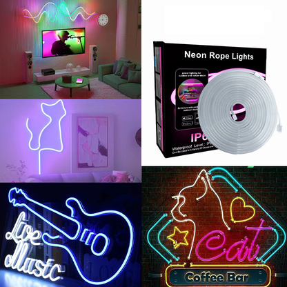 🌈💡 LUZ LED DE NEÓN RGBIC 10M – XF66