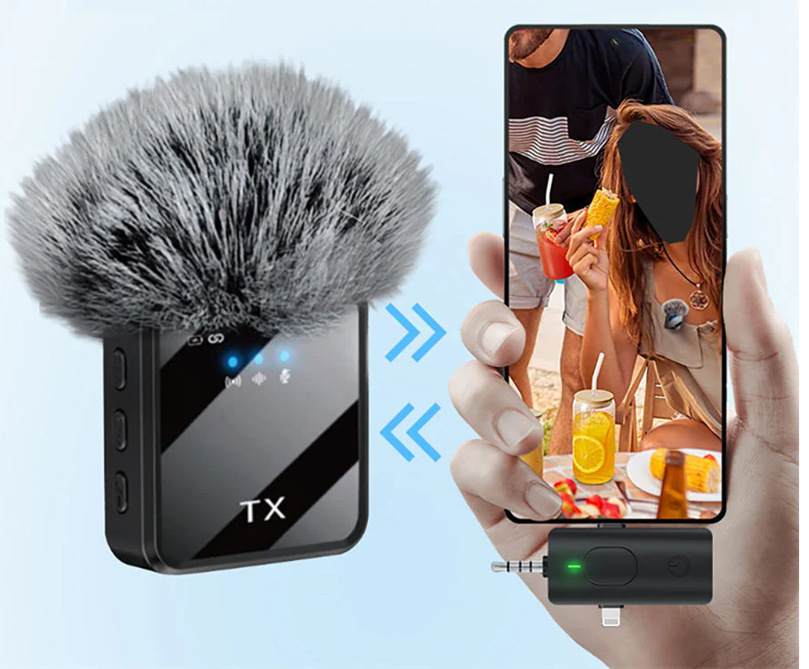 🎙️ Micrófonos Inalámbricos de Solapa TX F11-2 (Doble) – ¡Audio Pro en tus manos! 📲🎥Universal
