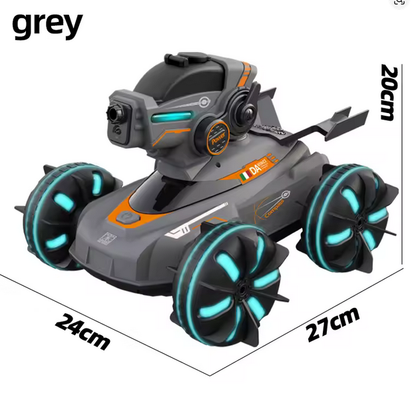 🚘💦 CARRO ANFIBIO LANZABOLAS DE HIDROGEL + CHORRO DE AGUA + LUCES LED- CONTROL REMOTO