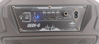 🔊 PARLANTE PORTÁTIL 12” CON MICRÓFONO INALÁMBRICO RECARGABLE + CONTROL+  LUCES LED