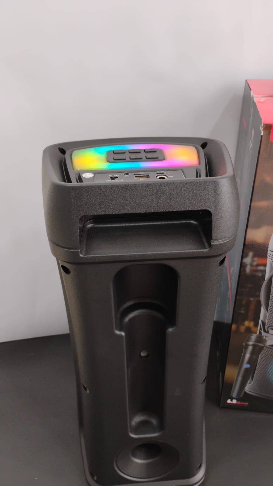 🔊 CABINA  KTS 2160 DOBLE BOCINA DE 6.5” CON MICRÓFONO INALÁMBRICO