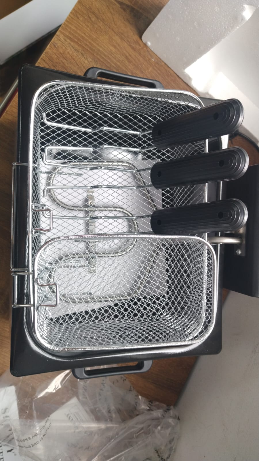 🛒 FREIDORA ELÉCTRICA DE ACEITE SK-801  5L – DOBLE CANASTA – ACERO INOXIDABLE