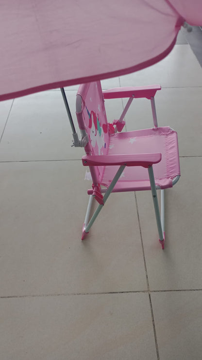 🪑🌞 SILLA PLAYERA PLEGABLE INFANTIL CON SOMBRILLA AJUSTABLE