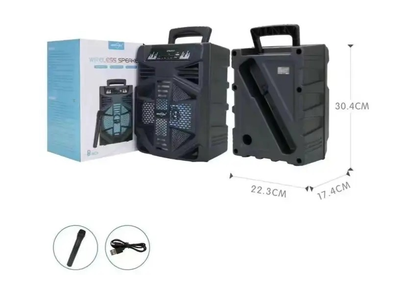 🎉 Parlante Cabina 8” + Micrófono Inalámbrico – ¡Potencia Total! 🎤🔊