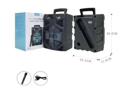 🎉 Parlante Cabina 8” + Micrófono Inalámbrico – ¡Potencia Total! 🎤🔊