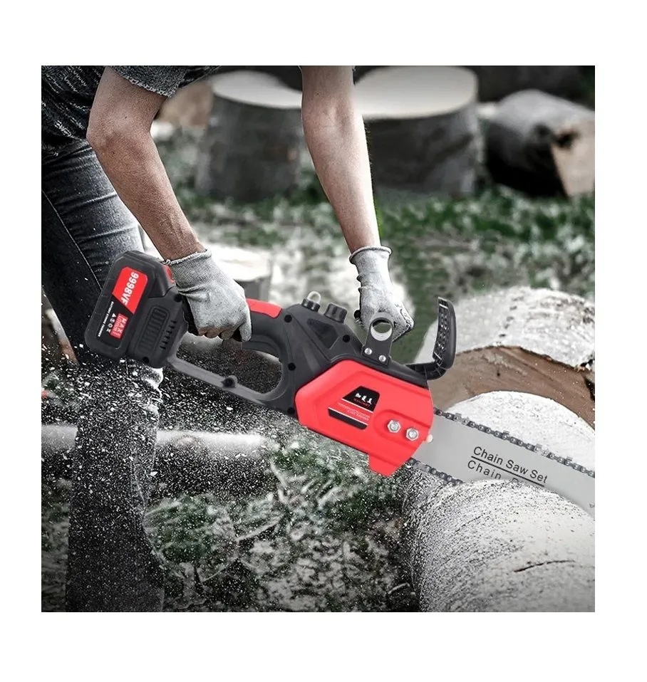 🪵🔋 MINI MOTOSIERRA RECARGABLE 12” – 48V DOBLE BATERÍA