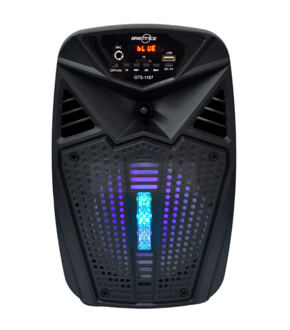 🔊 PARLANTE CABINA GTS-1187 CON MICRÓFONO Y CONTROL 🎤🎶 | 10W - 6.5" | 💲95.000