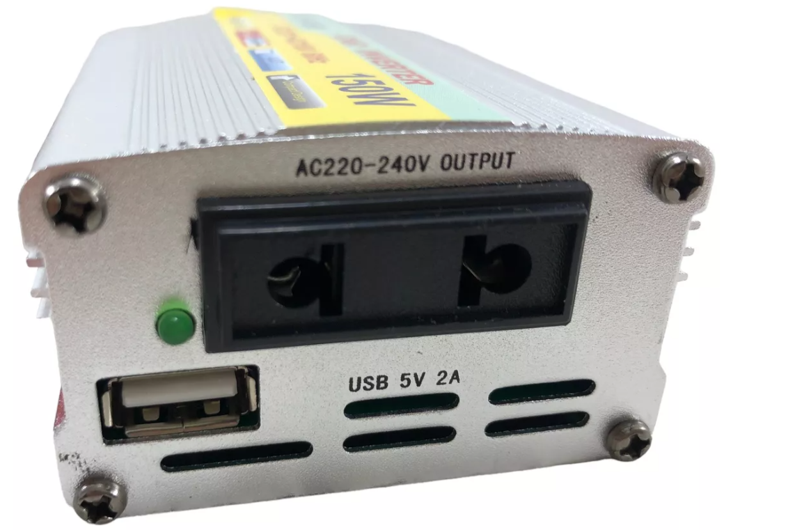 💡 Inversor de Voltaje 12V a 110V | 150W | Conexión Directa a Batería 🚗⚡