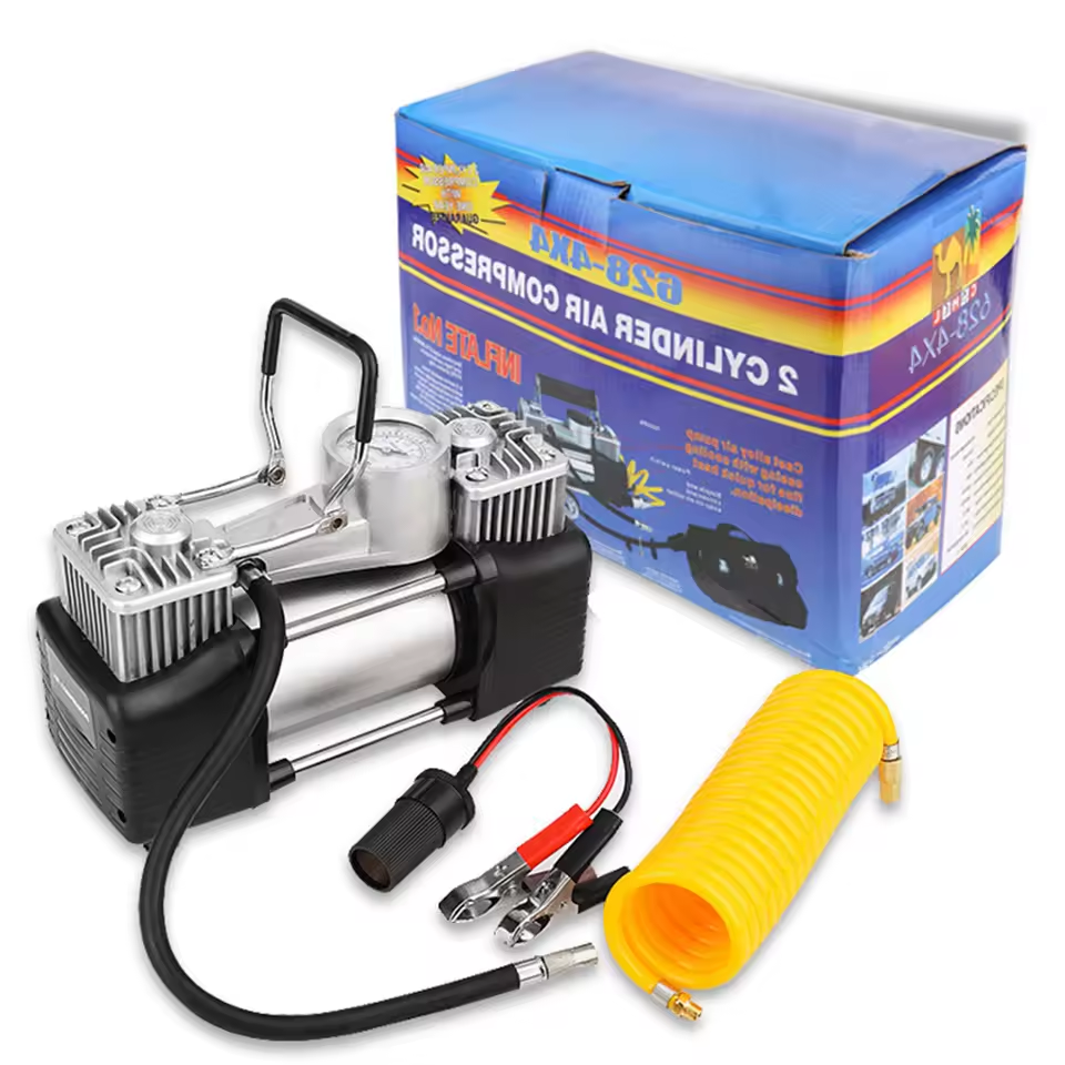 🔧 Mini Compresor de Aire Portátil 628 4x4 – Doble Cilindro 12V / 150 PSI