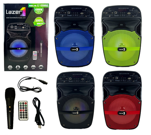 🔊 Cabina Parlante 6.5" Potente + Micrófono + Control Remoto LZ-S805C