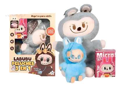 🧸✨ Combo 3 en 1 LABUBU Respira + Llavero + Lego – ¡Diversión, ternura y creatividad en un solo set!