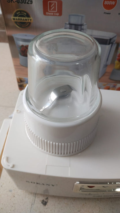 🧃 EXTRACTOR 4 EN 1 SOKANY CON VASOS DE VIDRIO : LICUA + EXTRAE + PICA + MUELE