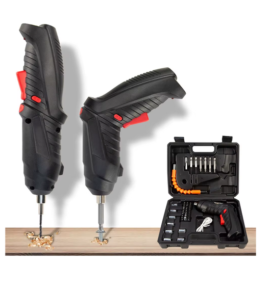 🛠️ DESTORNILLADOR RECARGABLE CON ACCESORIOS Y ESTUCHE 🔧