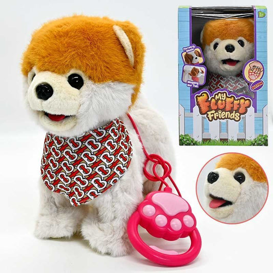 🐶 PERRO PELUCHE INTERACTIVO CON CORREA – ¡CAMINA, HACE SONIDOS Y MUEVE LA COLITA!
