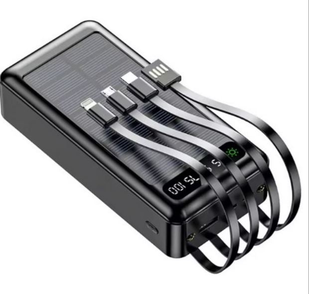 📌POWER BANK SOLAR 20.000 mAh CON LINTERNA LED INTEGRADA