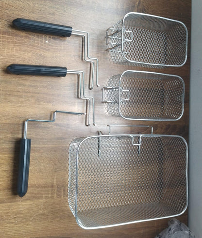 🛒 FREIDORA ELÉCTRICA DE ACEITE SK-801  5L – DOBLE CANASTA – ACERO INOXIDABLE