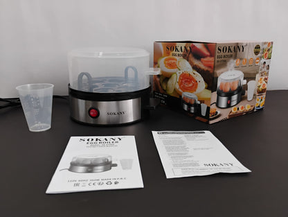 🔥 HERVIDOR ELÉCTRICO DE HUEVOS SOKANY DE 360W – CON INDICADOR DE AGUA Y APAGADO AUTOMÁTICO