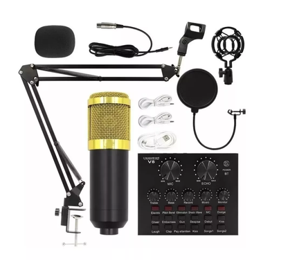 🎤⭐ KIT MICRÓFONO CONDENSADOR BM800 + TARJETA DE SONIDO V8 🔊 ¡Solo $139.000! 🚚 ENVÍO GRATIS - 📦 PAGO CONTRAENTREGA