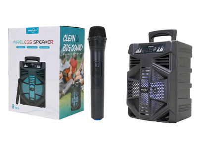 🎉 Parlante Cabina 8” + Micrófono Inalámbrico – ¡Potencia Total! 🎤🔊