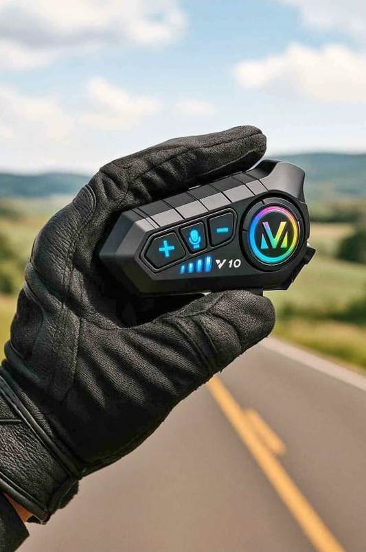 Auriculares Bluetooth Para Casco de Moto Y10 – ¡Con Comando de Voz y Resistencia al Agua