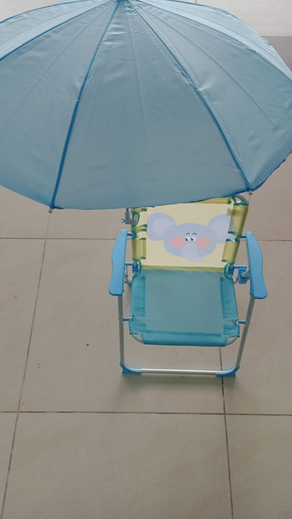 🪑🌞 SILLA PLAYERA PLEGABLE INFANTIL CON SOMBRILLA AJUSTABLE