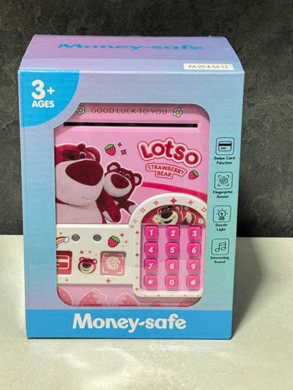 🧸✨ ALCANCÍA ELECTRÓNICA LOTSO – CON HUELLA, CLAVE, TARJETA Y LUCES LED