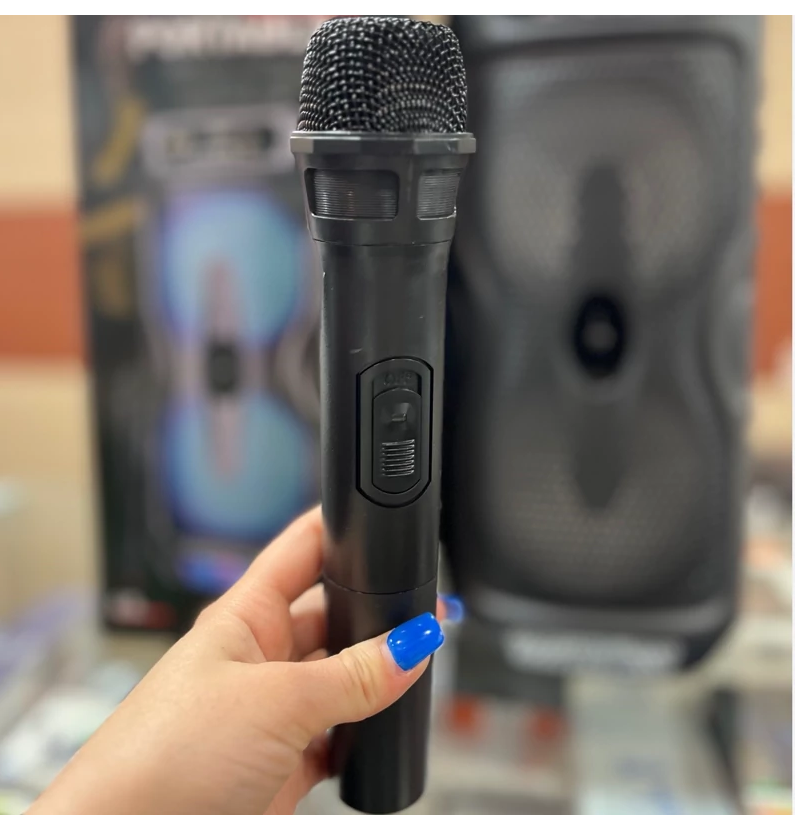 🔊 CABINA PARLANTE KTS-2135 🎤💥 ¡DOBLE BOCINA DE 6.5” + MICRÓFONO INALÁMBRICO + LUCES LED! 🎶