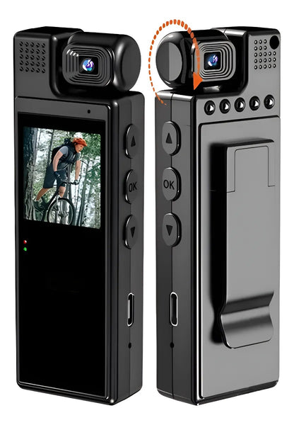 CÁMARA BODY CAM L9 CON LENTE ROTATIVO 180°