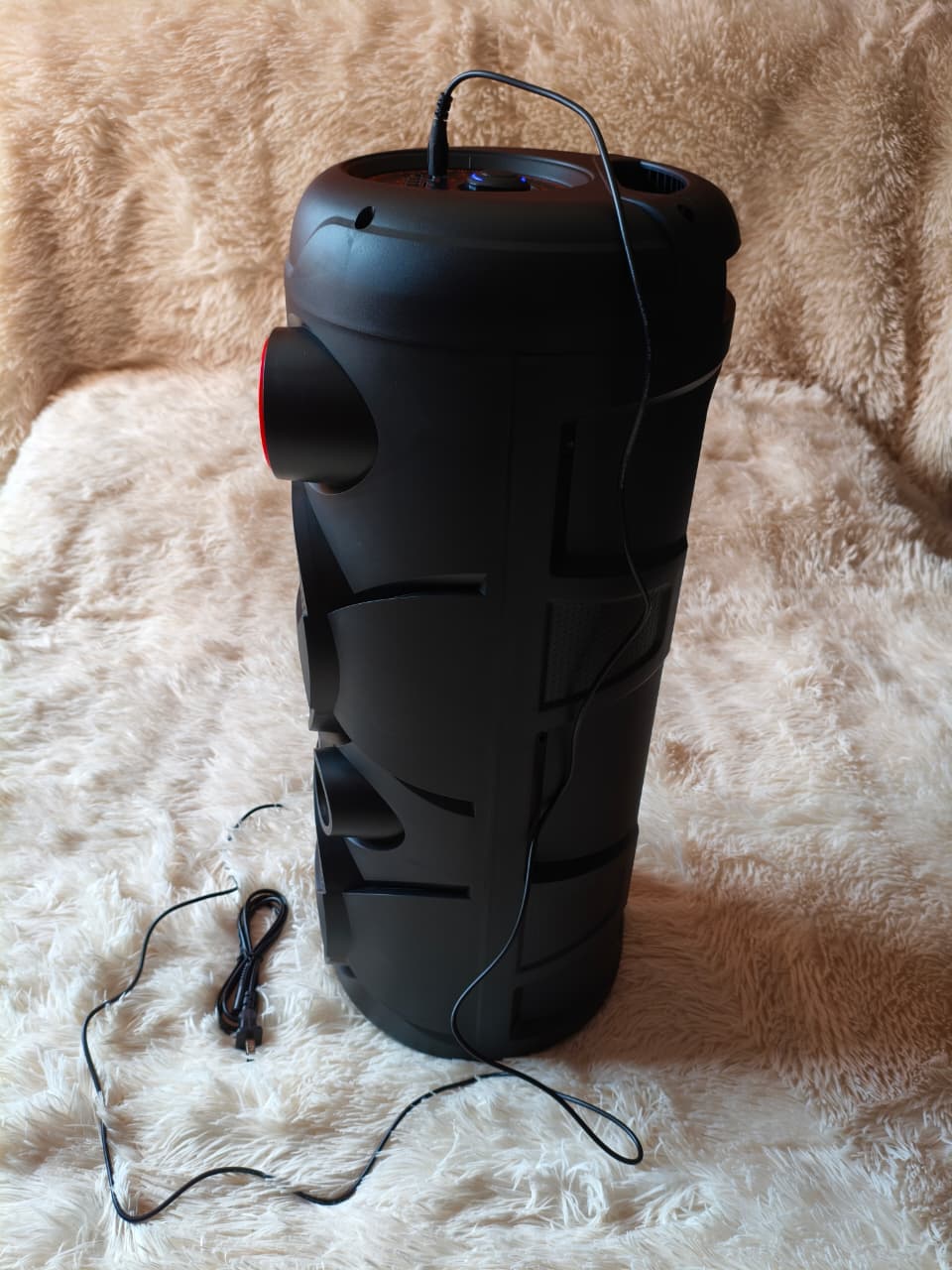 PARLANTE CABINA DOBLE BOCINA 8" + MICRÓFONO INCLUIDO