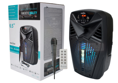 🔊 PARLANTE CABINA GTS-1187 CON MICRÓFONO Y CONTROL 🎤🎶 | 10W - 6.5" | 💲95.000