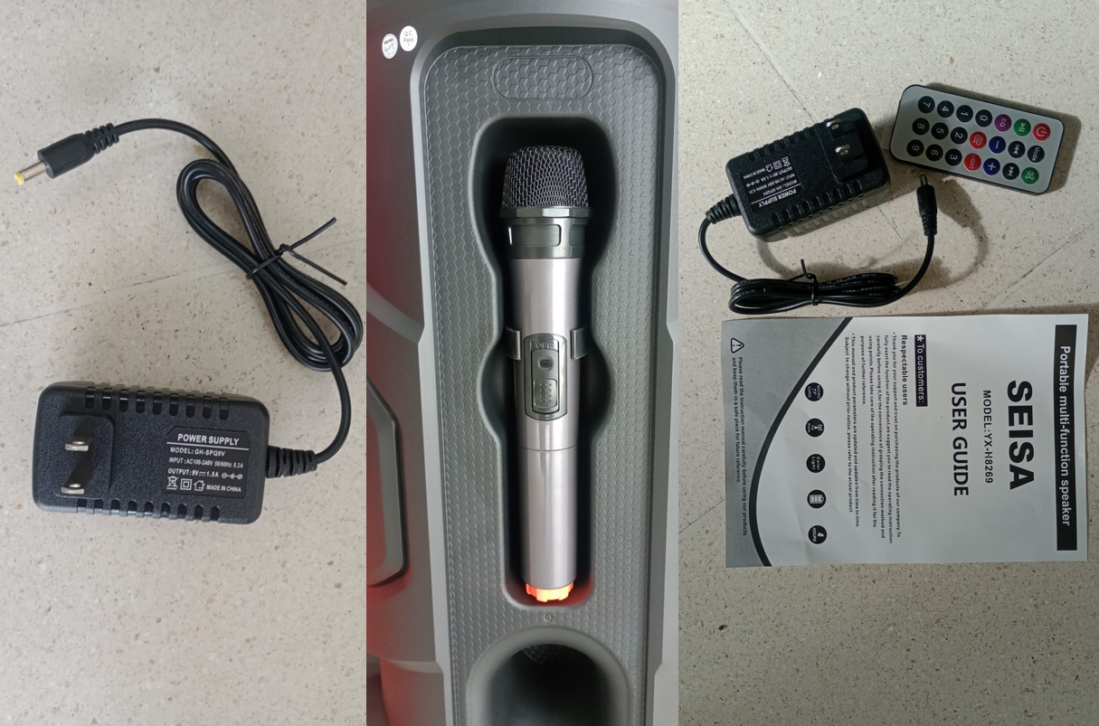 🔊 CABINA RECARGABLE SEISA YX-H8269 CON MICRÓFONO INALÁMBRICO Y CONTROL