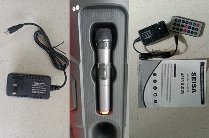 🔊 CABINA RECARGABLE SEISA YX-H8269 CON MICRÓFONO INALÁMBRICO Y CONTROL