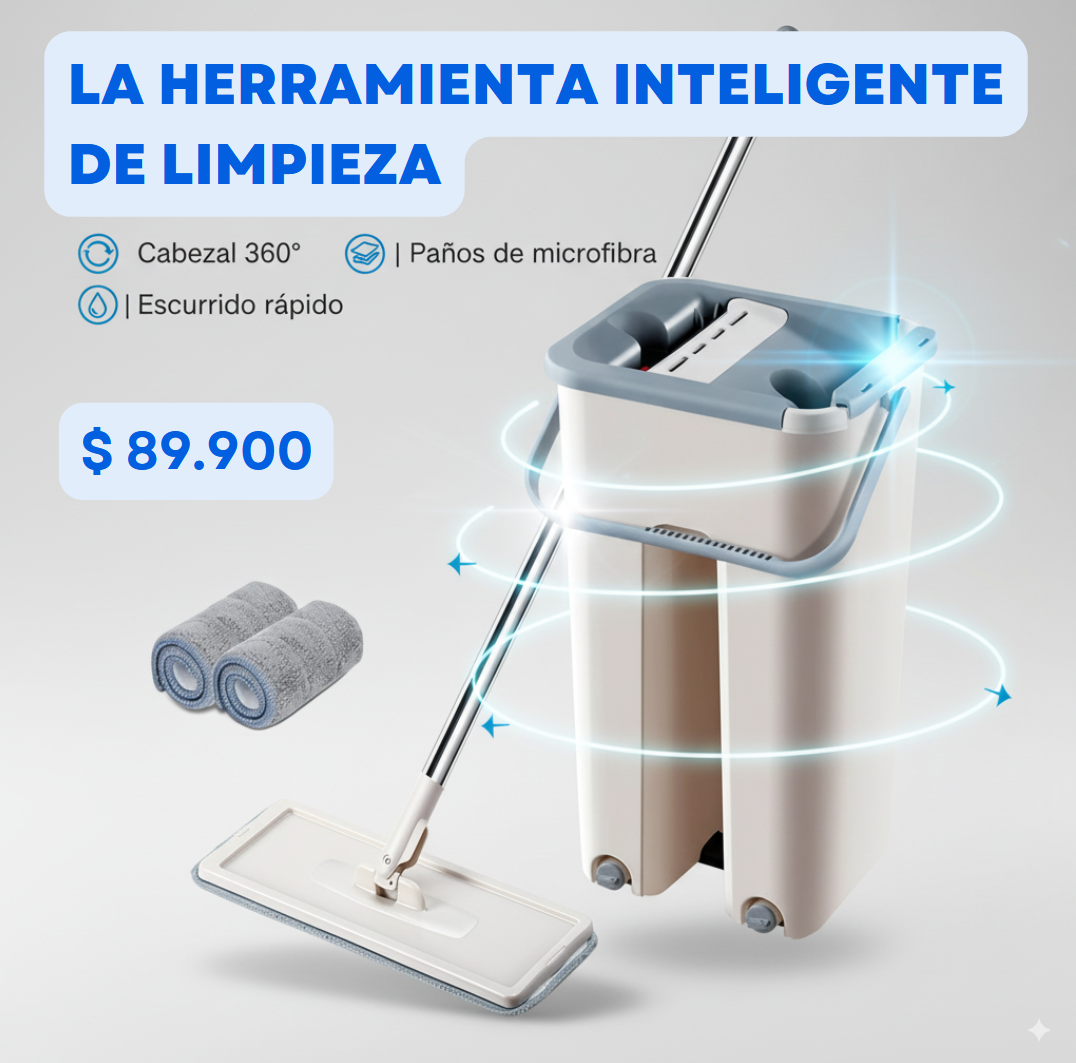🧼✨ TRAPERO PLANO ARMABLE CON BALDE ESCURRIDOR