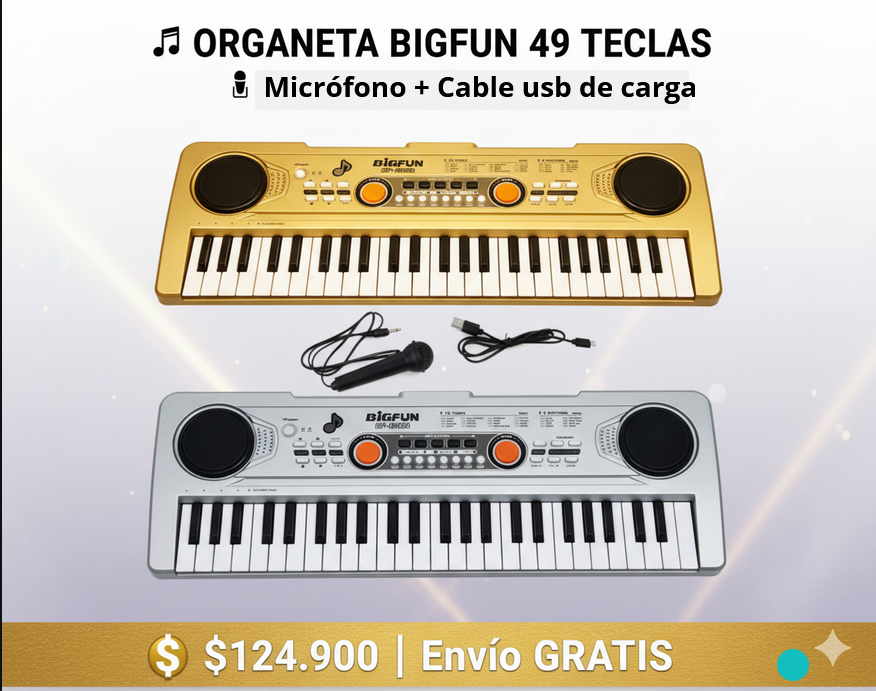 🎹 ORGANETA / TECLADO / PIANO ELECTRÓNICO DE 49 TECLAS