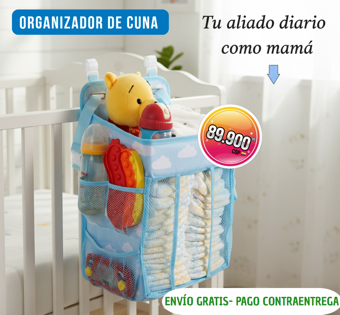 Organizador Portátil para Pañales y Accesorios de Bebé