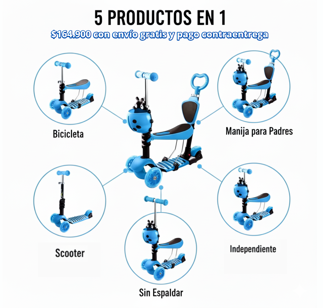 🛴 SCOOTER MARIQUITA 5 EN 1 💰
