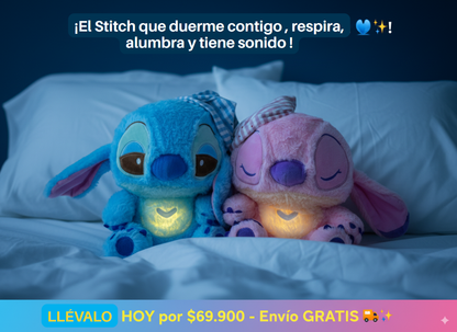 🧸✨ PELUCHE STITCH DORMILÓN – RESPIRA, ALUMBRA  ✨🧸
