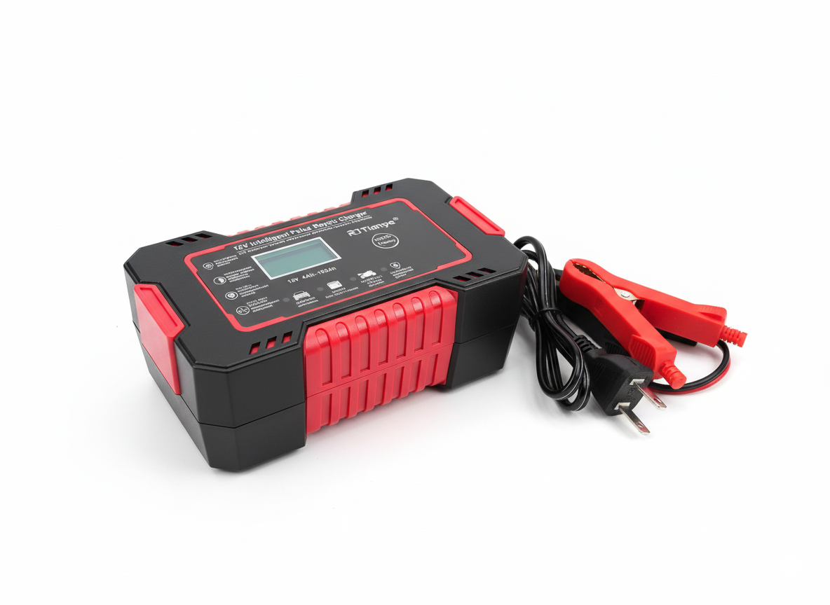 Cargador Inteligente 12V/6A con Pantalla LCD – Multimodo, Auto/Moto, Protección Total