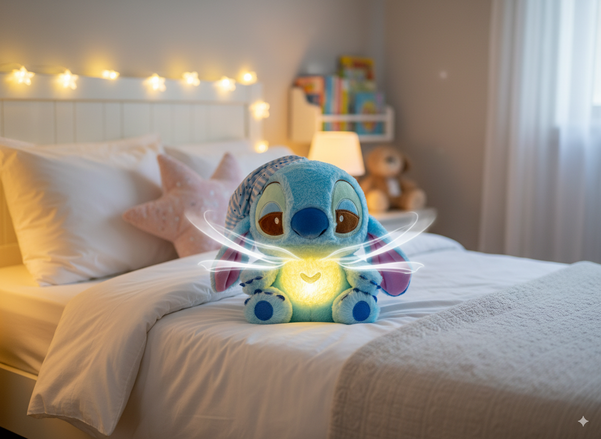 🧸✨ PELUCHE STITCH DORMILÓN – RESPIRA, ALUMBRA  ✨🧸